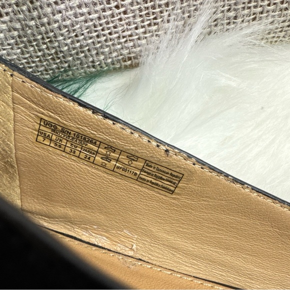 UGG "LYNLEY" WOMENS BALLERINA BLACK SUEDE LEATHER FLATS -size 7 - Picture 5 of 13